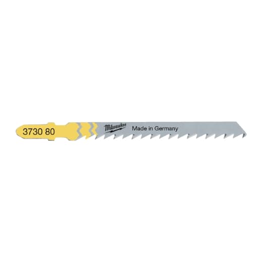 MILWAUKEE 75 x 4 mm T101DP, verstärktes Blatt Stichsägeblatt Holz für präzise, gerade Schnitte