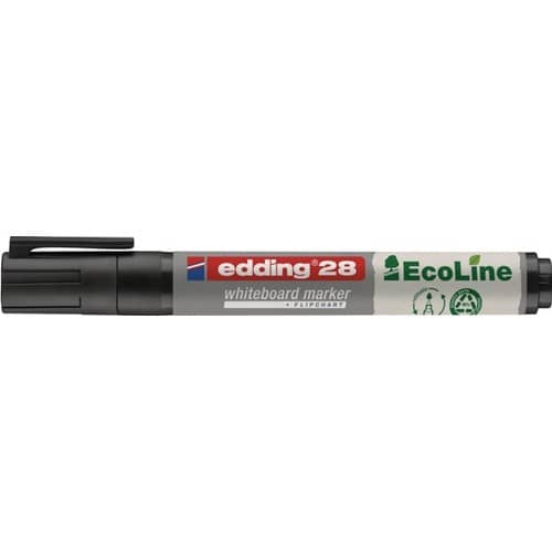 EDDING Whiteboardmarker 28 EcoLine schwarz Strich-B.1,5-3mm Rundspitze EDDING