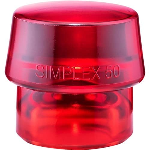 HALDER Schonhammerkopf SIMPLEX Kopf-Ø 50mm Plastik rot hart HALDER