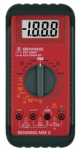 BENNING Multimeter MM 2 0,1 mV – 600V AC/DC RMS BENNING