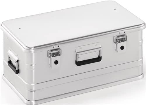 Nordwest Aluminiumbox L582xB385xH262mm 47l m.Klapphebelverschlüssen m.Bohrungen