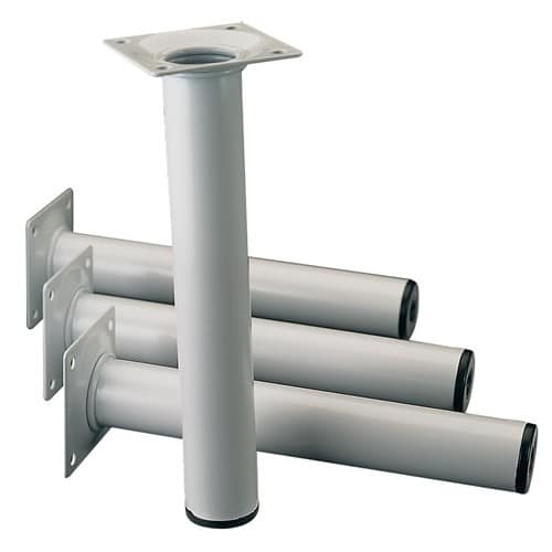 ALFER ELEMENT SYSTEM Möbelfuß weiß 30mm H.600mm Platte ALFER ALUMINIUM