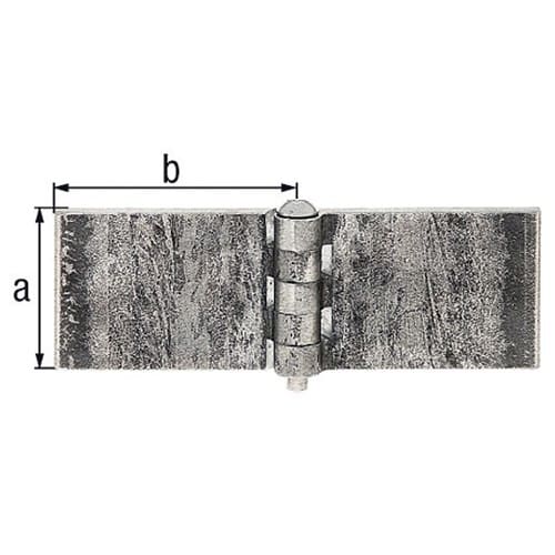 GAH Scharnier 80x80mm STA roh 6mm GAH