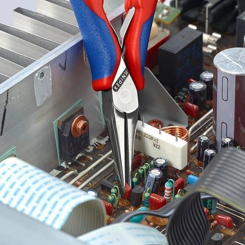 KNIPEX Elektronik-Greifzange Gesamt-L.145mm flachbreite Backen Form 5 Mehrkomp.-Hüllen