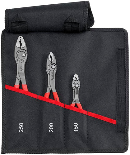 KNIPEX Greifzangenset TwinGrip® Inh.3-tlg.atram.Rolltasche KNIPEX