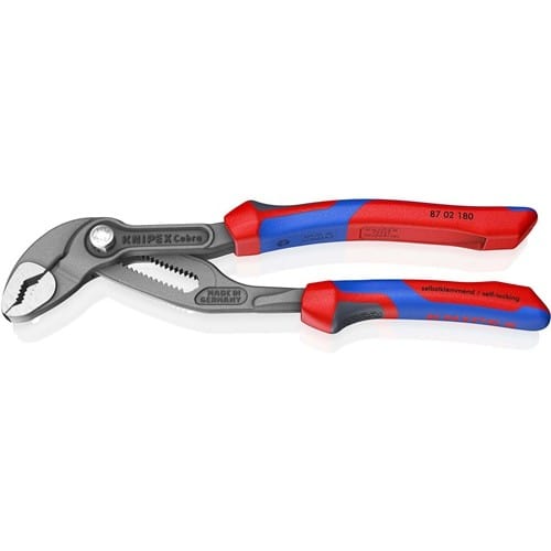 KNIPEX Wasserpumpenzange Cobra® L.180mm Spann-W.36mm pol.Mehrkomp.-Hülle KNIPEX