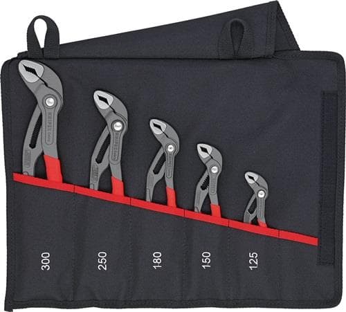 KNIPEX Zangensatz Cobra®-Set Inh.5-tlg.grau atram.Rolltasche KNIPEX
