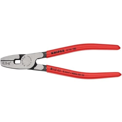 KNIPEX Aderendhülsenzange L.180mm 0,5-6,0 (AWG 20-10) mm² pol.Ku.-Überzug KNIPEX