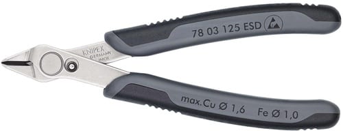 KNIPEX Elektronik-Seitenschneider Super-Knips® L.125mm Form 0 Facette nein pol.KNIPEX