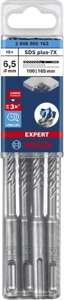 BOSCH EXPERT SDS plus-7X Hammerbohrer, 6,5 x 100 x 165 mm, 10-tlg.. Für Bohrhämmer