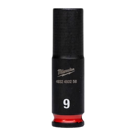 MILWAUKEE 9 x 50 mm SHOCKWAVE Schlagnuss 1/4" lang