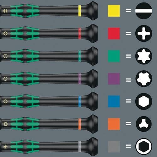 WERA Elektronikerschraubendreher 2054 0,7mm Klingen-L.40mm Hex-Plus