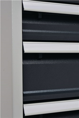 BEDRUNKA+HIRTH Schubladenschrank H1019xB705xT736mm lichtgrau/grau 6 Schubl.Voll.Bedrunka