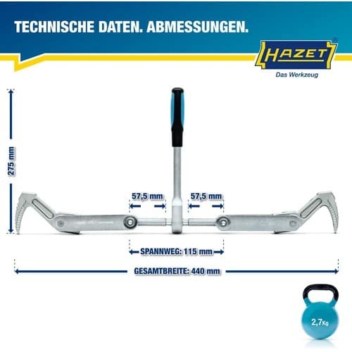 HAZET Zuggerät 1774-1 Spann-W.115mm Gesamt-B.440mm HAZET