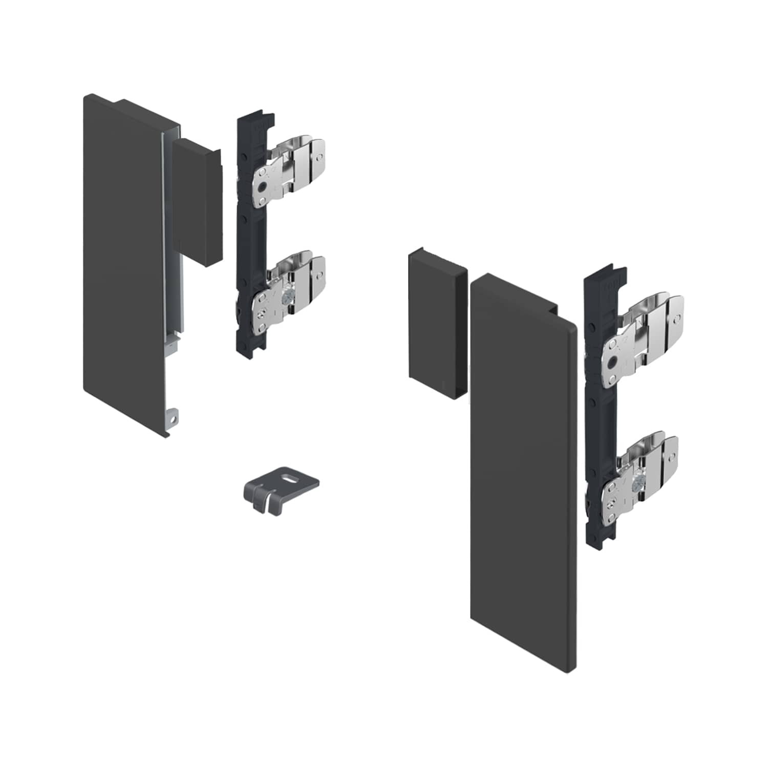 HETTICH AvanTech YOU Set Verbinder für gestaltbare Innenfront, Systemhöhe 187, Für Zarge mit Illumination, 9327222