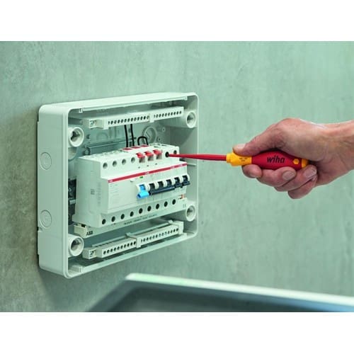 WIHA Schraubendreher 3201 slimFix Schneiden-B.6,5mm Klingen-L.150mm VDE isol.WIHA