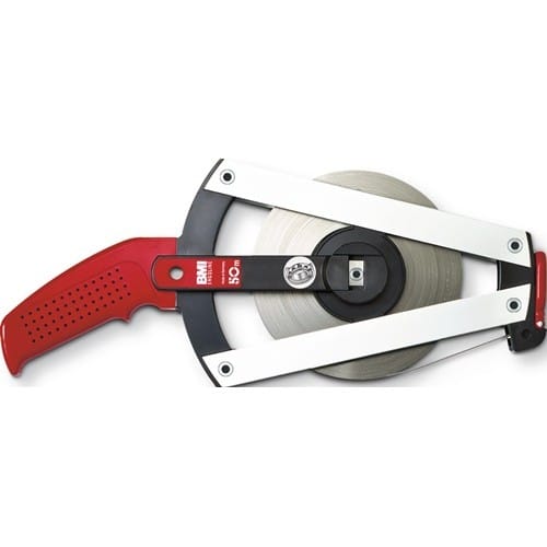 BMI Rahmenbandmaß ERGOLINE L.30m Band-B.13mm B mm/cm EG II Alu.gelb Stahlmaßband BMI