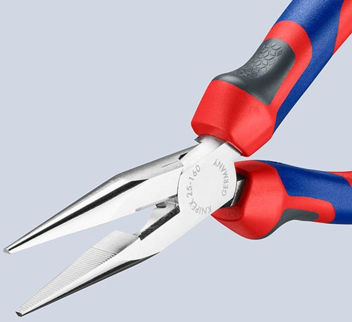 KNIPEX Flachrundzange L.160mm flach/rund ger.Mehrkomp.-Hüllen KNIPEX