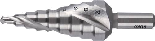 RUKO Stufenbohrer Bohrber.4-20mm HSS-Co5 Spiralnut Z.2 Stufen 9 RUKO