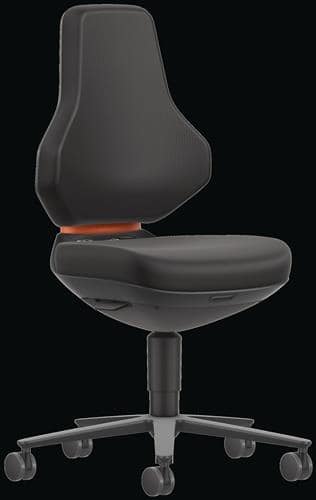 BIMOS Arbeitsdrehstuhl TEXON Rl.Skintec schwarz 450-620mm BIMOS