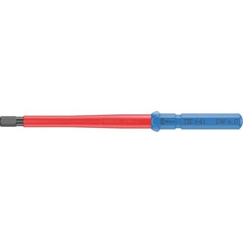 WERA Wechselklingen KK VDE 64 i TiE SW 6mm L.157mm Hex-Plus Black Point 6-kant 9mm