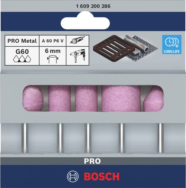 BOSCH Schleifstift-Set, 5-teilig, 6 mm, 60, 25, 15, 15, 25, 20 x 24, 30, 30, 25, 25 mm