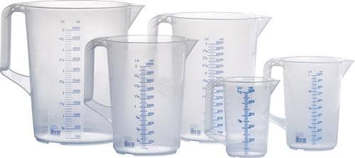 HÜNERSDORFF Messkanne 3000 ml PP transp.D175xH238mm Griff geschl.HÜNERSDORFF