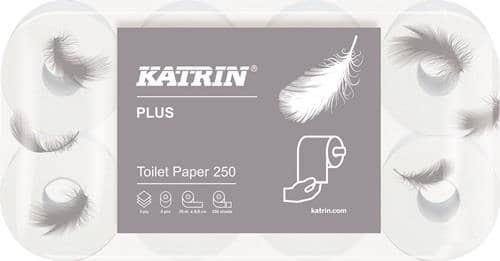 KATRIN Toilettenpapier Katrin 250 Long 3-lagig 48 RL a 250 Blatt=12000 Bl.KATRIN