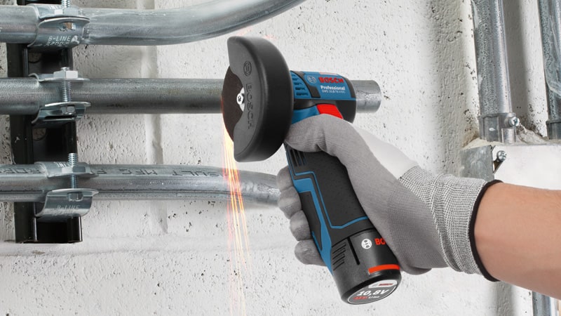 BOSCH Akku-Winkelschleifer GWS 12V-76, Solo Version, L-BOXX