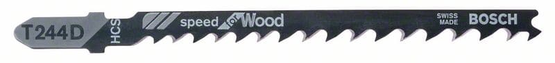 BOSCH Stichsägeblatt T 244 D Speed for Wood, 3er-Pack