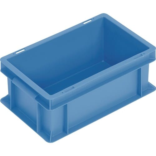 TECWERK Transportbehälter L300xB200xH120mm blau PP Muschelgr.Seitenwände geschl.TECWERK