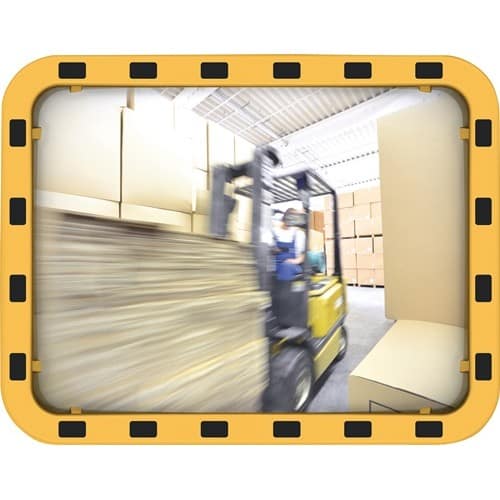 DANCOP Sicherheits-/Verkehrsspiegel H600xB800mm Acryl,gelb/schwarz 22m