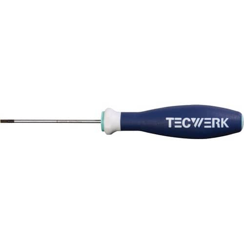 TECWERK Schraubendreher Schneiden-B.3,5mm Klingen-L.100mm 3K-Griff Rundkl.TECWERK