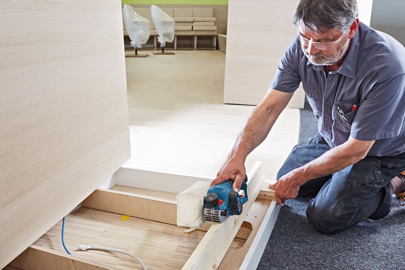BOSCH Akku-Hobel GHO 12V-20, Solo Version, L-BOXX