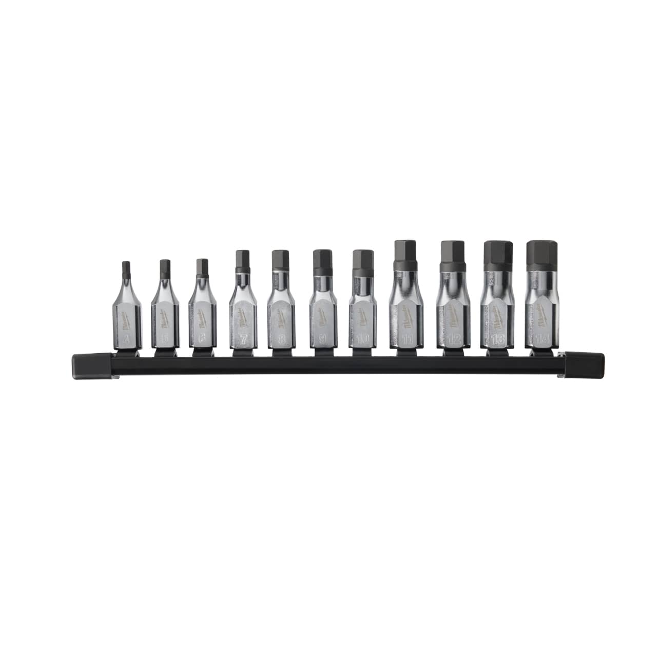 MILWAUKEE 11-teilig Innensechskant Bit-Steckschlüsseleinsatz metrisch 3/8" Set