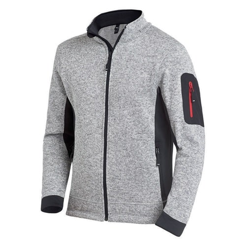 FHB Strick-Fleecejacke CHRISTOPH Gr.XXXL grau/schwarz FHB