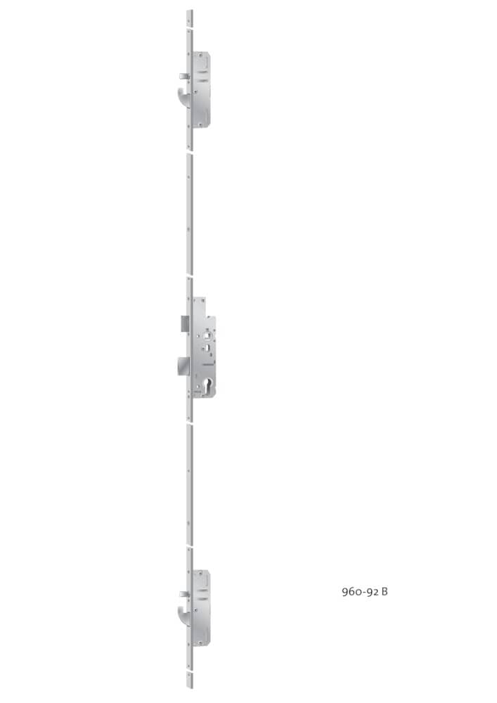 KFV Panik-Mehrfachverriegelung für einflügelige Türe selbstverriegelnd GEP EP960EFSCB, 9/72 mm, rund, Edelstahl