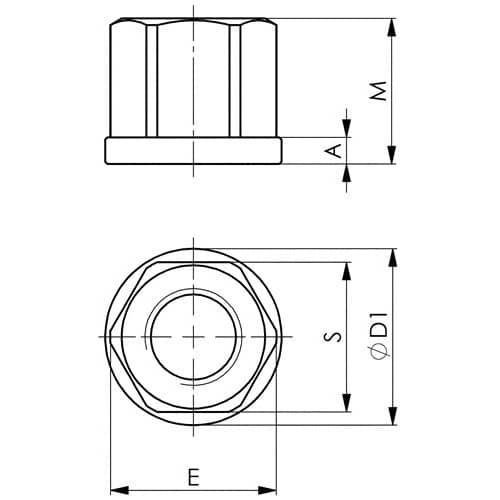 AMF Sechskantmutter DIN 6331 M20 SW 30mm gedr.u.gefräst Festigkeit 10 AMF