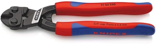 KNIPEX Kompaktbolzenschneider CoBolt L.200mm Mehrkomp.-Hülle ger.Form 0 o.Aussparung