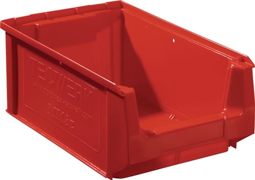TECWERK Sichtlagerkasten L350/300xB210xH140mm PE rot TECWERK