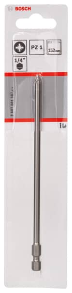 BOSCH Schrauberbit Extra-Hart PZ 1, 152 mm, 1er-Pack
