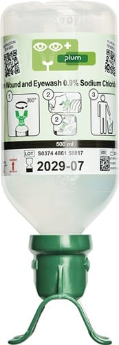 PLUM Augenspülflasche DUO 0,5l 3 Jahre (ungeöffnete Flasche) DIN EN15154-4 PLUM