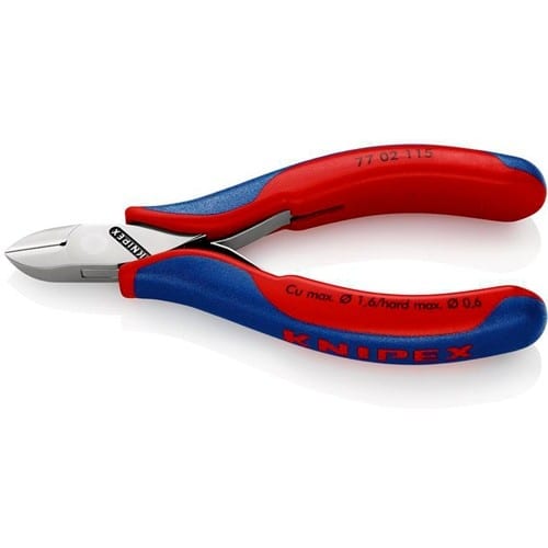 KNIPEX Elektronikseitenschneider L.115mm Form 0 Facette ja,kl.2K-Hülle