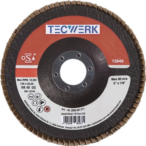 TECWERK Fächerscheibe D.115mm K.60 kon.Stahl/Holz NK TECWERK