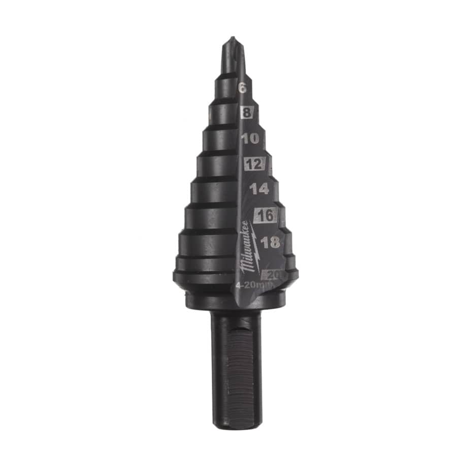 MILWAUKEE 4 bis 20 mm, 2 mm Stufen Cobalt Stufenbohrer