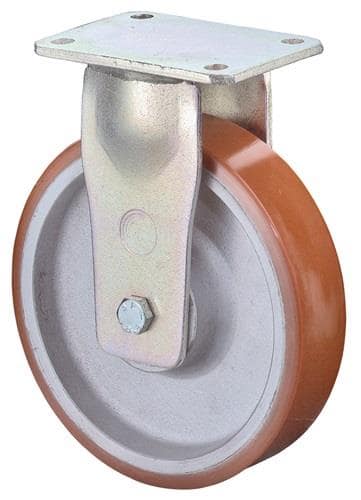 BS ROLLEN Schwerlast-Bockrolle D.200mm Trgf.1400kg Guß-PU Platte L200xB160mm BS ROLLEN