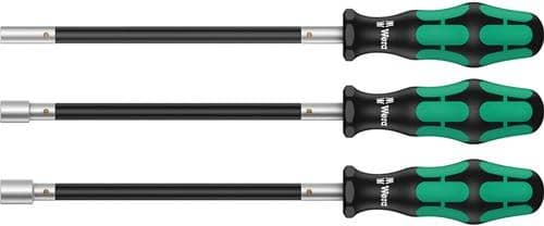WERA Schlauchklemmenschraubendrehersatz 391/3 3-tlg.Kraftform flex.WERA