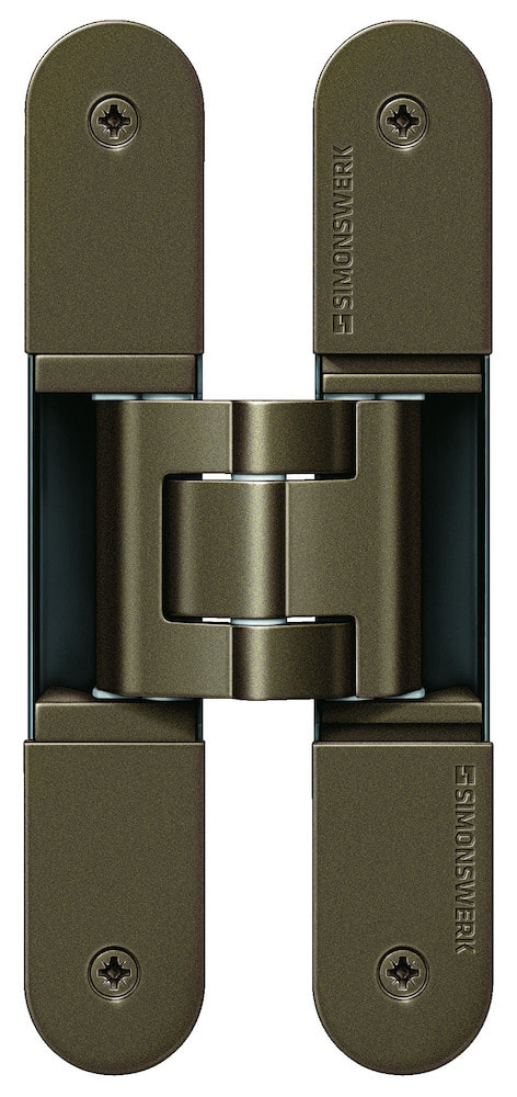 SIMONSWERK Verdecktliegendes Türband TECTUS® TE 340 3D, mittelbronzefarbig