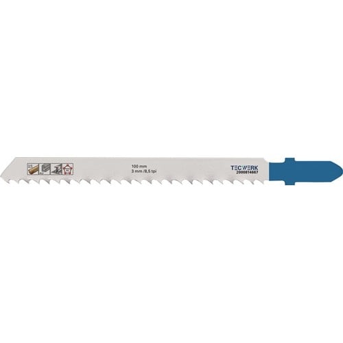 TECWERK Stichsägeblatt Gesamt-L.100mm Zahnt.3mm HSS 5 St./Karte TECWERK