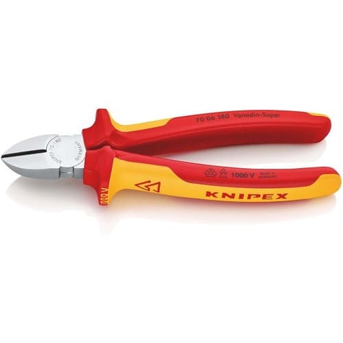 KNIPEX Seitenschneider L.180mm VDE Mehrkomp.-Hüllen KNIPEX